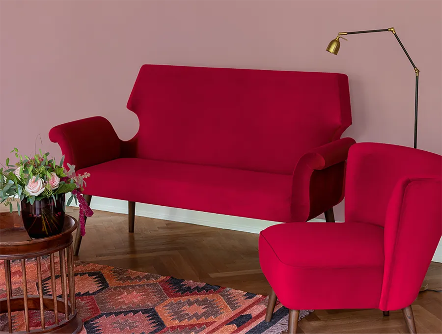 Zweisitzer Kanapee Ruby Velvet